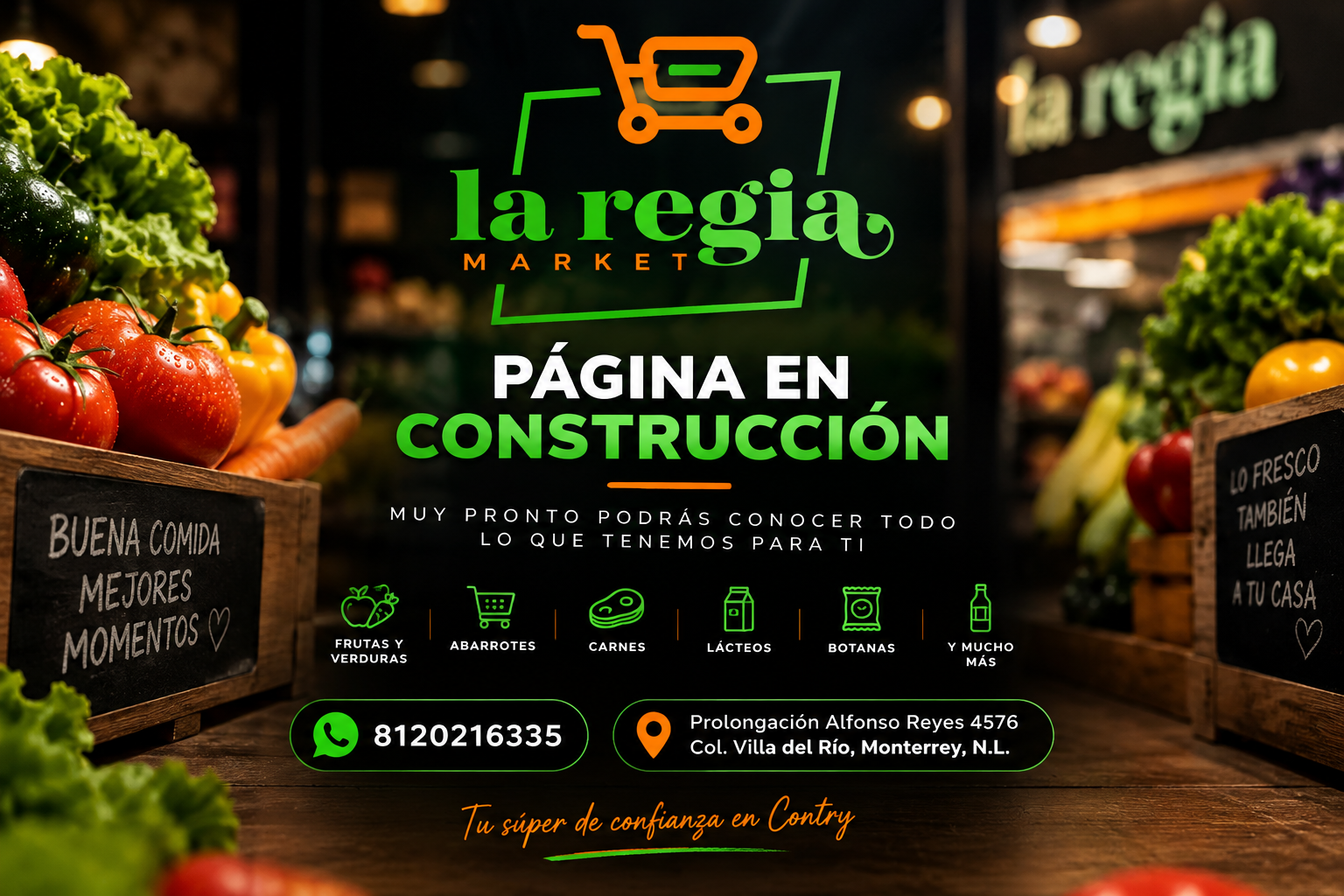 La Regia Market - página en construcción. Prolongación Alfonso Reyes 4576, Col. Villa del Río, Monterrey, N.L.